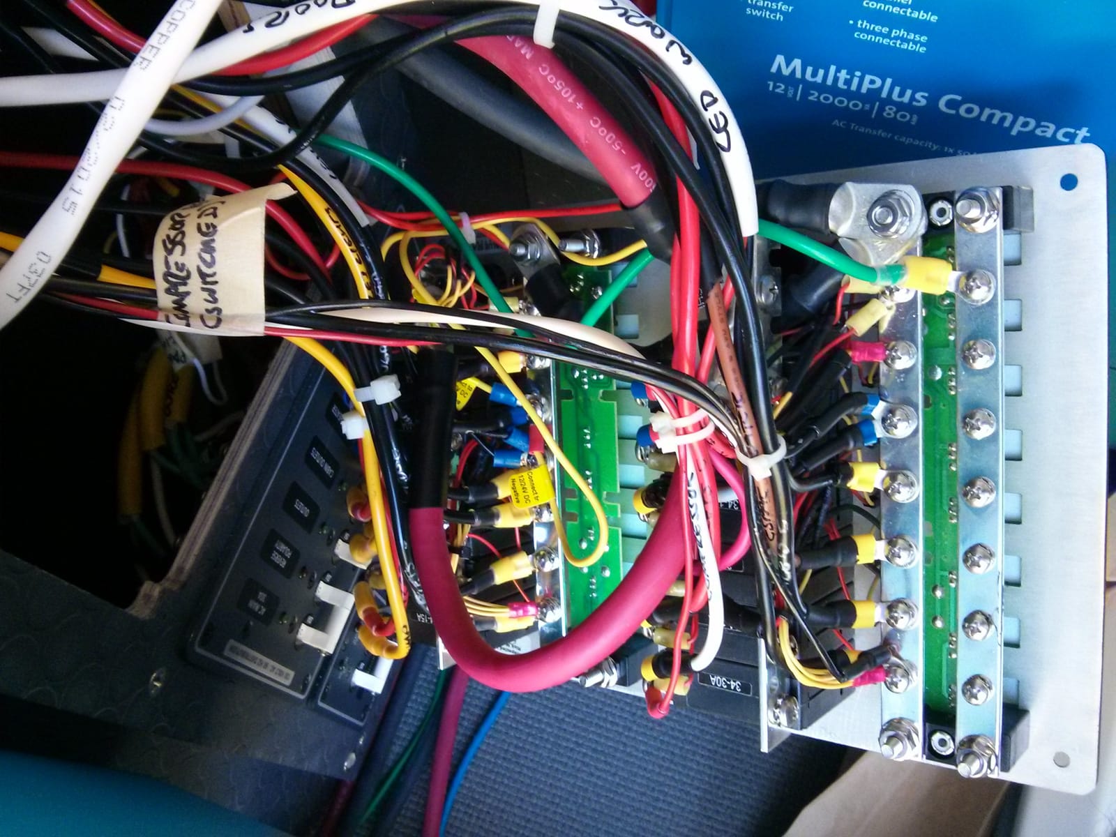 DC distribution panel wiring