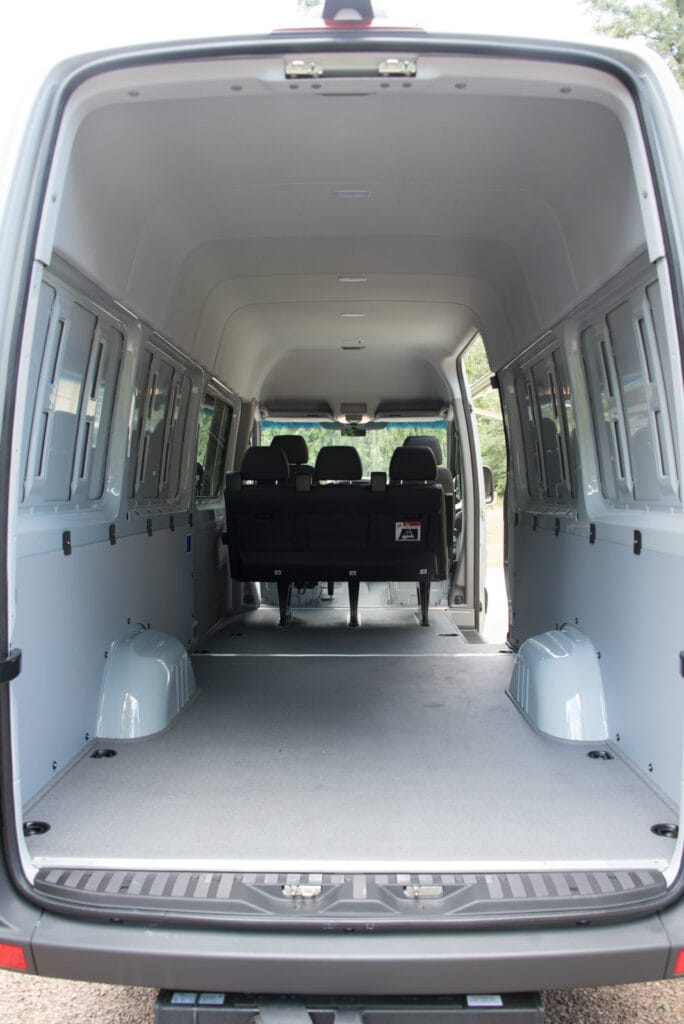 Brand new long wheelbase crew van ready for conversion