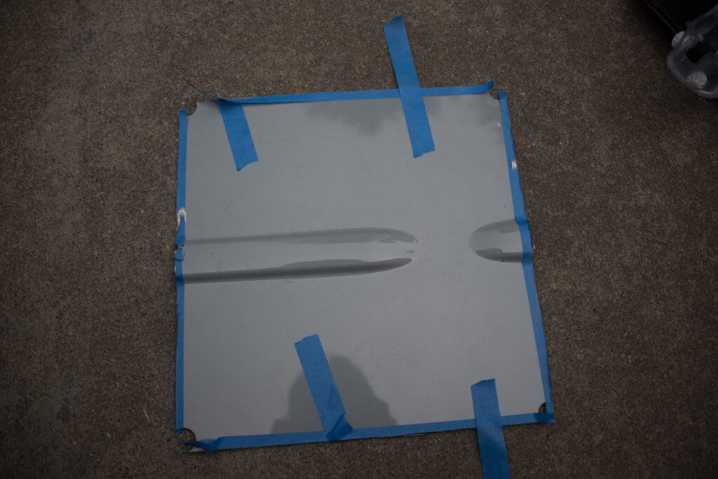 A 14" x 14" inverse hole.