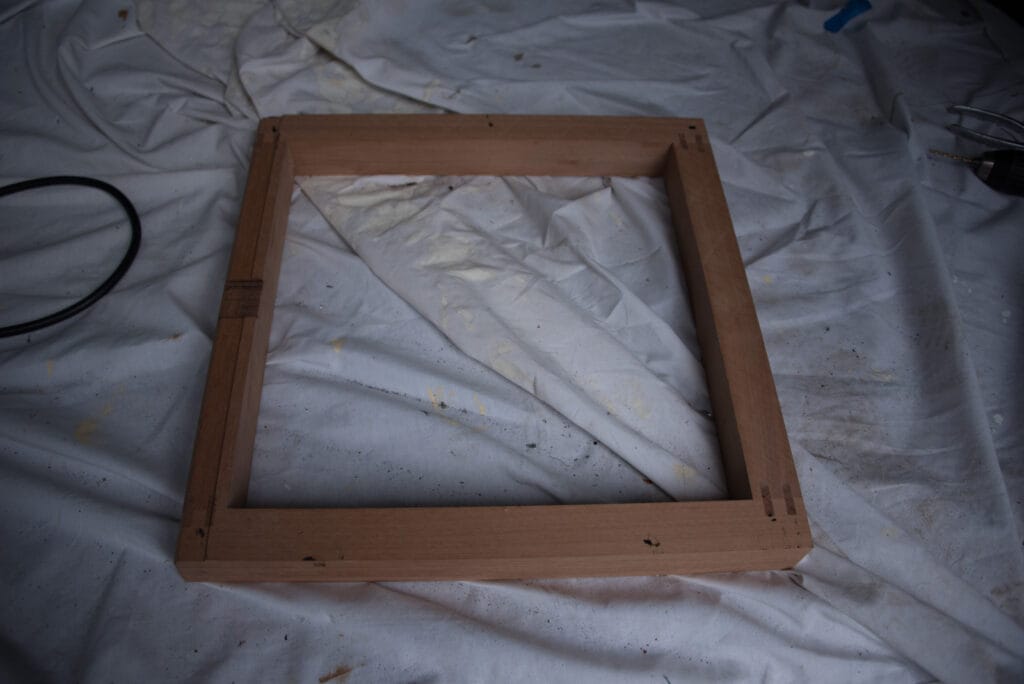 Ken's awesome mahogany fan spacer.