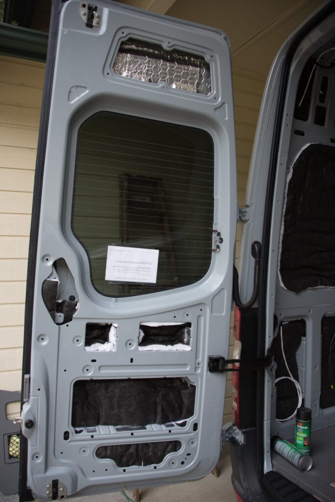 Now you can fill the voids behind the panel with insulation, but remember to leave space for the storage area to fit back in.