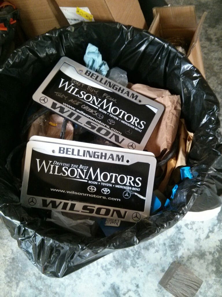 I couldn't wait to get rid of these Wilson motors plates