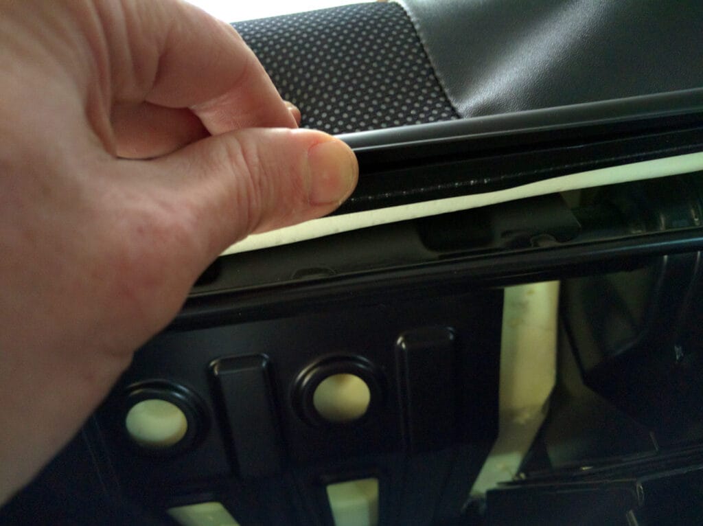 Removing the bench seat cushion upholstery