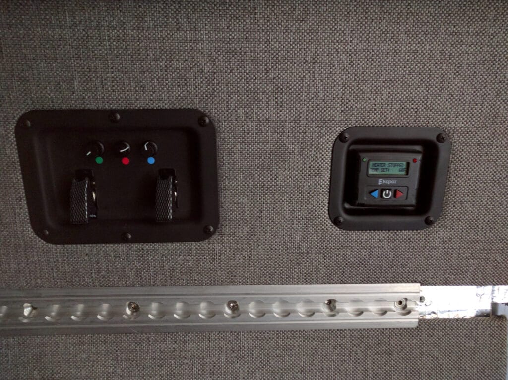 Flush mounted light switches and heater controller