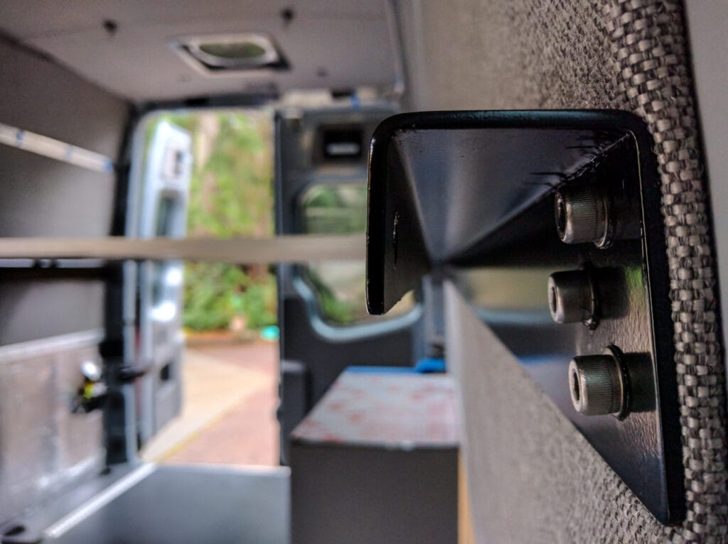 Bed rail and frames installed