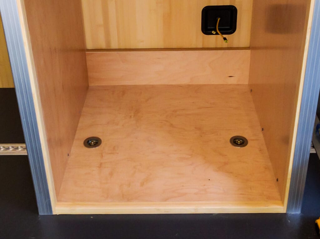 Cabinet floor bolts