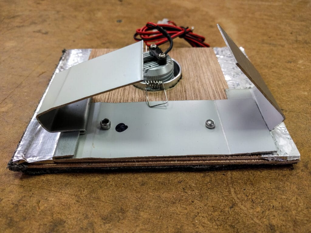 We made a mock-up to check the angles and to see if it would all work