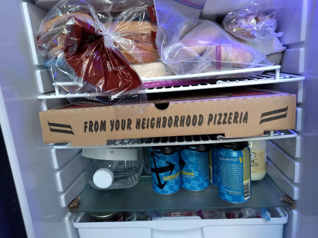 Truckfridge 130 with pizza inside
