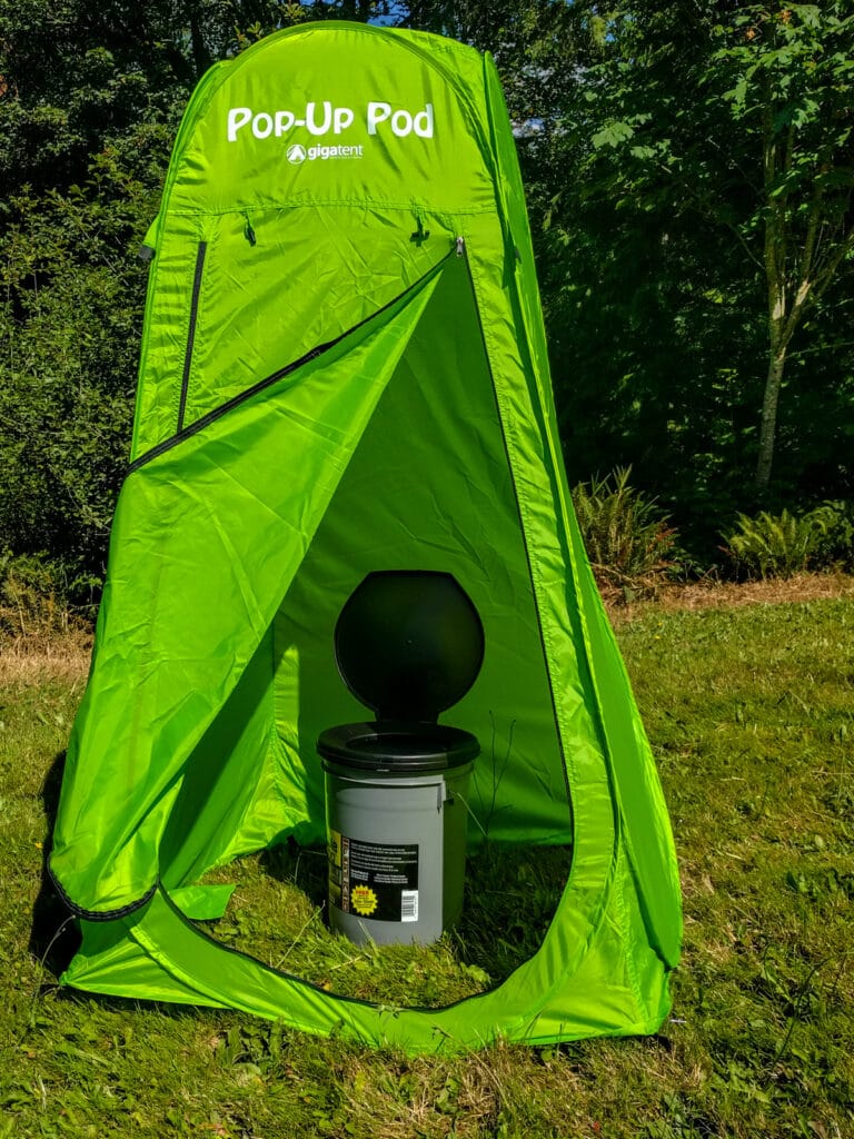Pop-up toilet tent