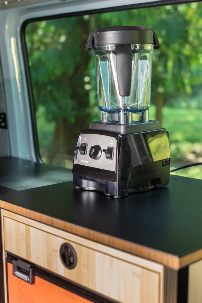 Apparently you have to have a picture of a Vitamix blender on your van countertop, so here you go.