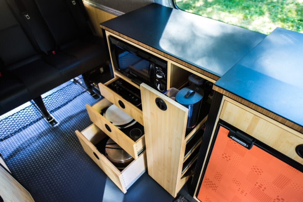 Fridge and microwave cabinets