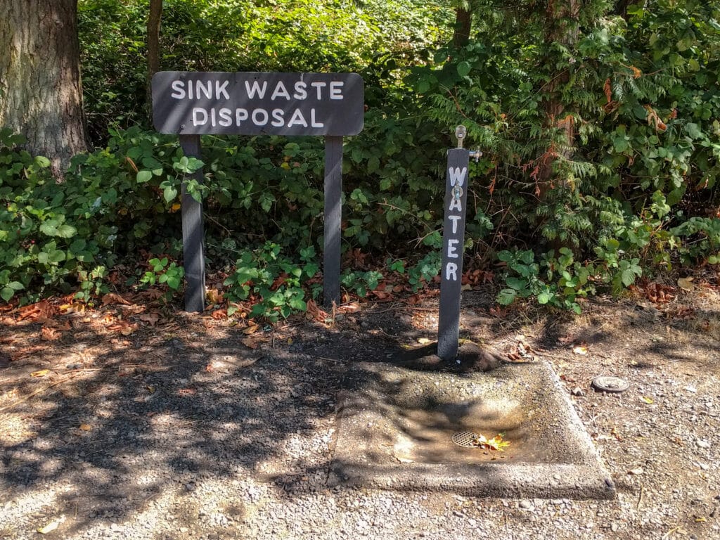 Campground water disposal