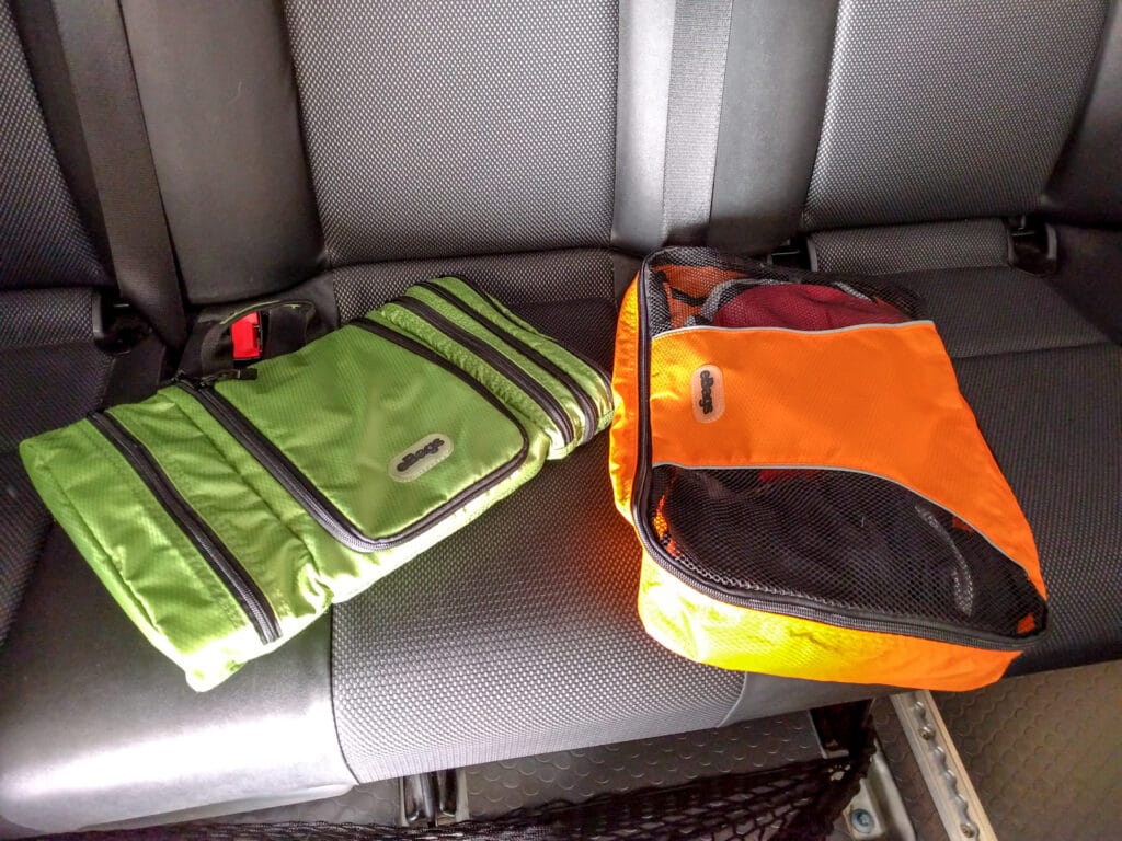 Toiletry bag and packing cube from eBags