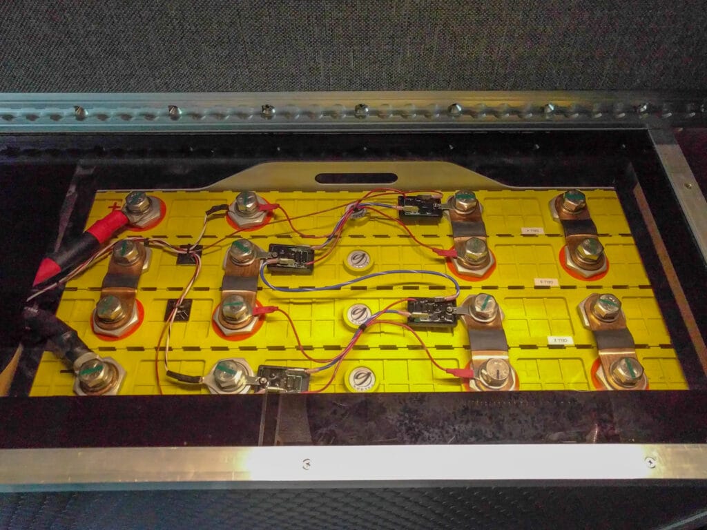 Lithium battery installed in van