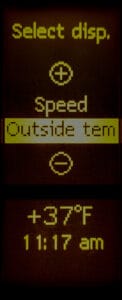 Show temperature in the secondary dash display