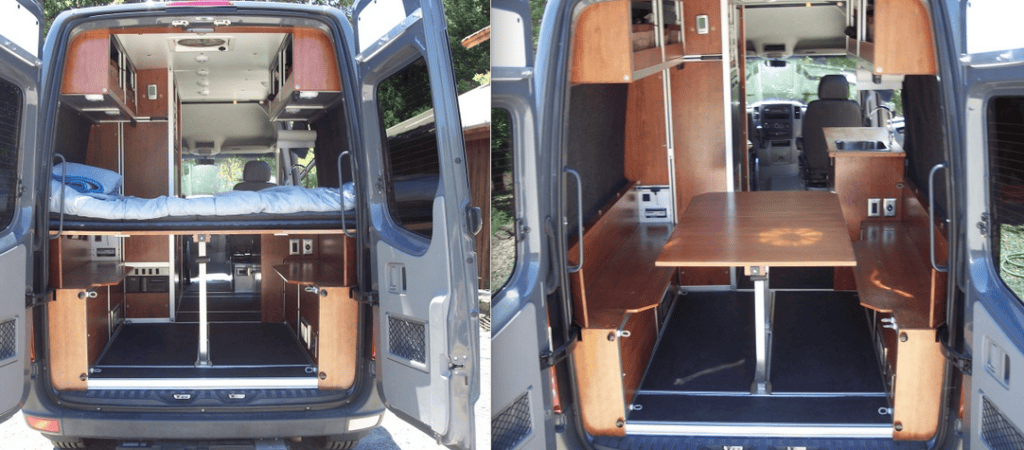 Graphite Dave Orton's Sprinter bed to table