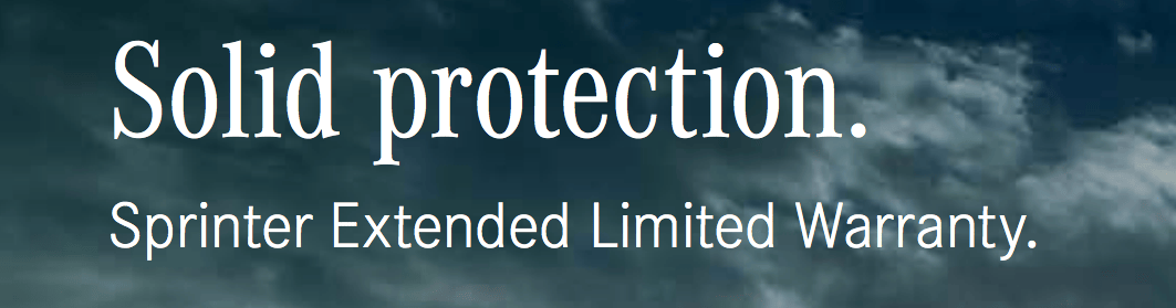 Mercedes Sprinter extended warranty brochure cover crop