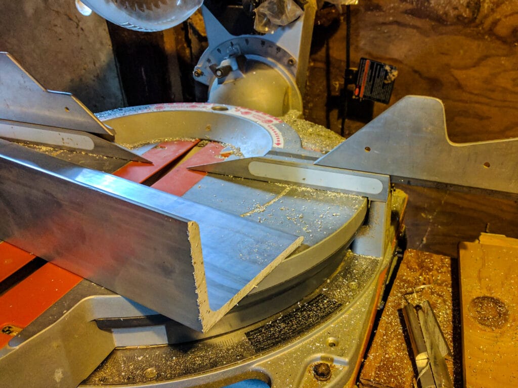 3/8" thick 4" x 6" architectural aluminum angle