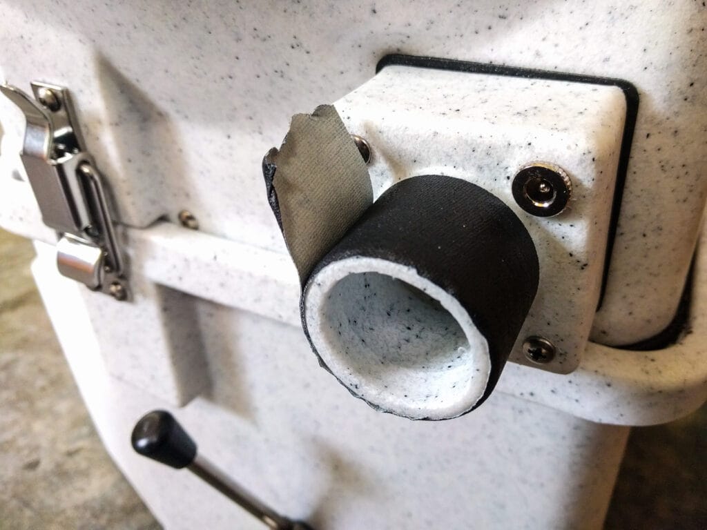 Tape around toilet vent cap to make a regular 1-1/4" Street Elbow fit