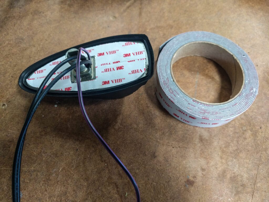 VHB tape on the base of the antenna before reinstallation