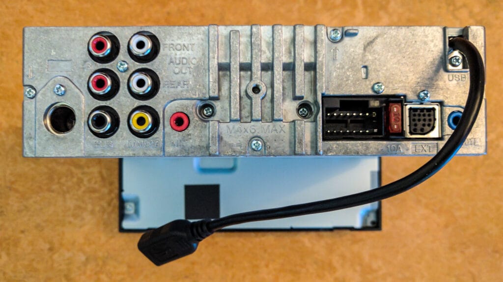 The back of the head unit.