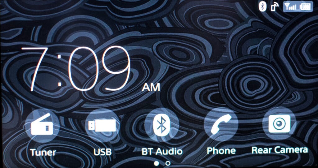 Sony XAV-AX100 stereo home screen